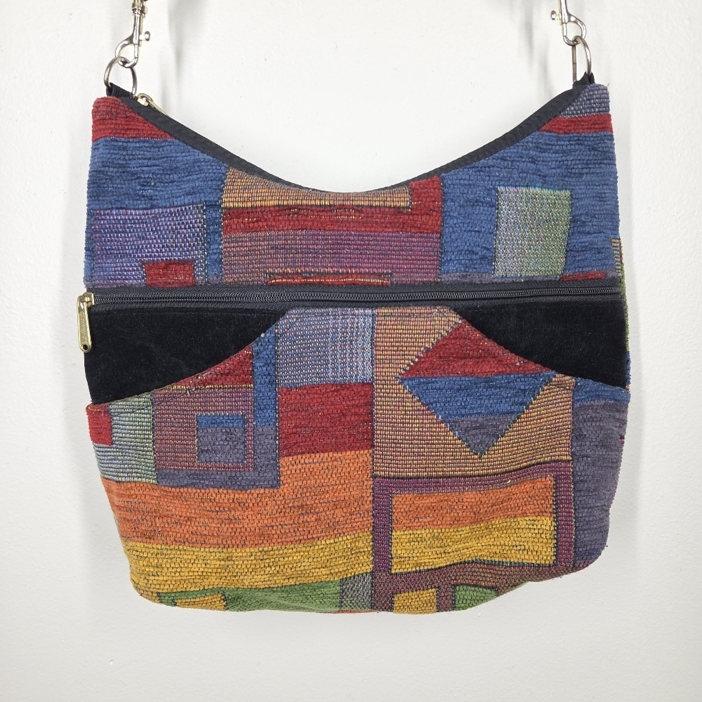 Danny K Colorful Rainbow Geometric Festival Tapestry Shoulder Crossbody Bag USA - Picture 3 of 6